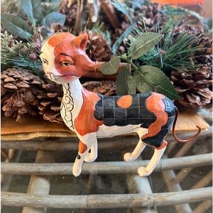 Jim Shore Cat Heartland Creek Callie Statue Walking Figurine Calico Kitty Figure